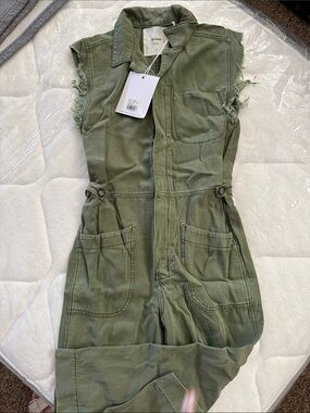 One Teaspoon Olive Green Kids Utility Jumpsuit